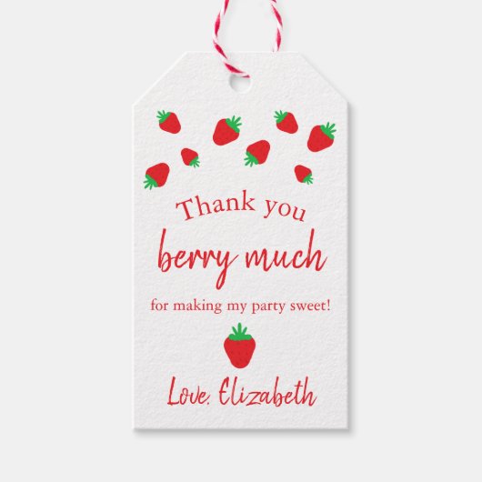 Vielen Dank, Berry Much Geburtstag Vielen Dank Geschenkanhänger (Vorderseite)