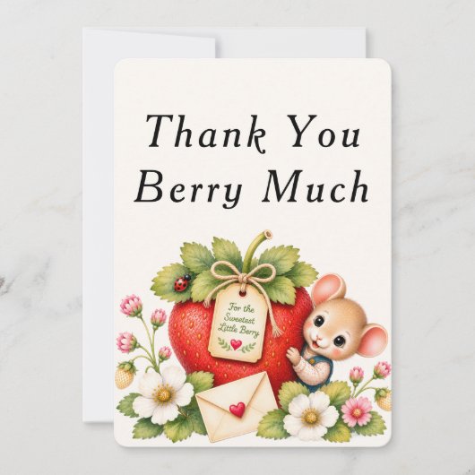 Vielen Dank Berry Much Karte (Vorderseite)