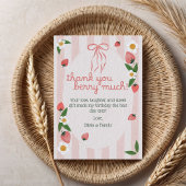 Vielen Dank, Berry Much Strawberry Birthday Card Dankeskarte
