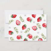 Vielen Dank, 'Berry Much' Strawberry Birthday Foto Dankeskarte (Rückseite)