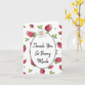 Vielen Dank, Berry Much Strawberry Card Karte (Gelbe Blume)