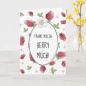 Vielen Dank, Berry Much Strawberry Karte (Gelbe Blume)