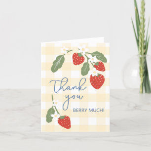Vielen Dank Berry Much Süße Erdbeeren Landkarte Dankeskarte