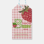 Vielen Dank Berry Much Sweet Strawberry Geschenk T Geschenkanhänger (Vorderseite)