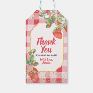 Vielen Dank Berry Sweet Strawberry Geschenkartikel Geschenkanhänger