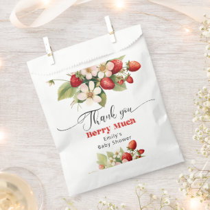 Vielen Dank berry viel Strawberry Baby Dusche Geschenktütchen