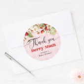 Vielen Dank, berry viel Strawberry vielen Dank Runder Aufkleber (Umschlag)