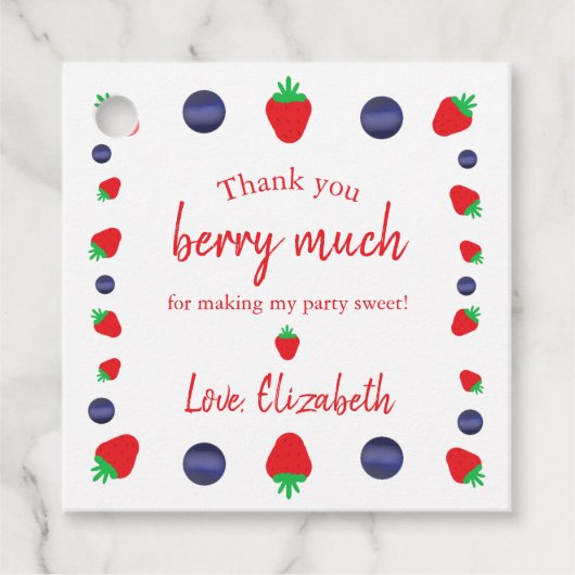 Vielen Dank, Berry, vielen Dank Geschenkanhänger (Vorderseite)