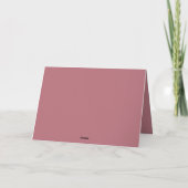 Vielen Dank Berufliche Rose Gold Floral Minimalist Karte (Rückseite)