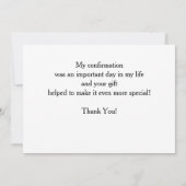 Vielen Dank, Bestätigung personalisieren, Cust Dankeskarte (Rückseite)