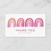 Vielen Dank bestellen Chic Simple Pink Orange Rain Visitenkarte (Vorderseite)