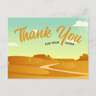 Vielen Dank, Bestellung mit animiertem Landschafts Postkarte