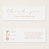 Vielen Dank, Bestellung, Social Media einfügen Kar (Vorne & Hinten)