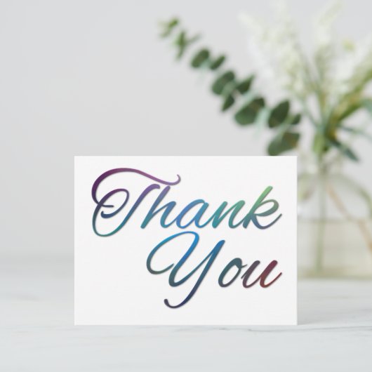 Vielen Dank Bilder Postkarte (Stehend Vorderseite)