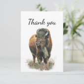 Vielen Dank Bison Buffalo Wildlife Animal Nature A Dankeskarte (Stehend Vorderseite)