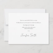 Vielen Dank Black and Gold Elegant Mitteilungskarte (Rückseite)