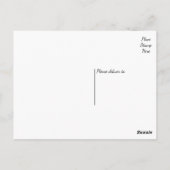 Vielen Dank, Black and White Damask Floral Postcar Postkarte (Rückseite)