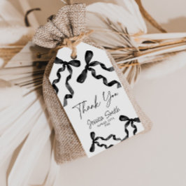 Vielen Dank, Black Bow Geschenkmarke Geschenkanhänger