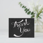 Vielen Dank Black Chalkboard Blank Gruß Postkarte (Stehend Vorderseite)