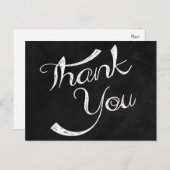 Vielen Dank Black Chalkboard Blank Gruß Postkarte (Vorne/Hinten)