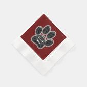 Vielen Dank Black Paw Print Dog Lover Wertschätzun Serviette (Ecke)