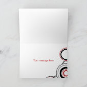 Vielen Dank - Black & Red Circles Dankeskarte (Innenseite)