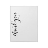 Vielen Dank, Black Script Print 11 x 8.5 Notizblock (Rotiert)