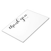 Vielen Dank, Black Script Print 11 x 8.5 Notizblock (angewinkelt)