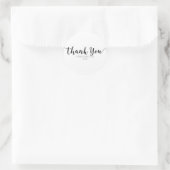 Vielen Dank Black Script Type Elegant Gefallen Runder Aufkleber (Tasche)