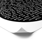 Vielen Dank, Black & White Gitarre Song Lyric Prin Poster (Ecke)