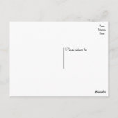 Vielen Dank, Black & White Laurel Heart Wedding Postkarte (Rückseite)