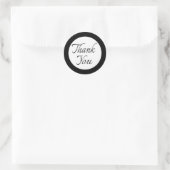 Vielen Dank, Black & White Wedding / Business / Pa Runder Aufkleber (Tasche)