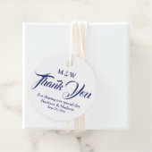 Vielen Dank, blau blauen nautischen Anker Hochzeit Geschenkanhänger (Beispiel)