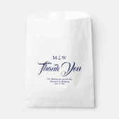 Vielen Dank, blau blauen nautischen Anker Hochzeit Geschenktütchen (Vorderseite)