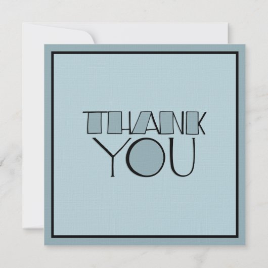 Vielen Dank, blau Danke, Team Einladung (Rückseite)