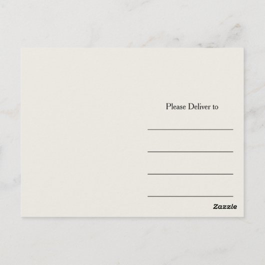 Vielen Dank, Blau und Schwarz Imitate mit Silver Postkarte (Rückseite)