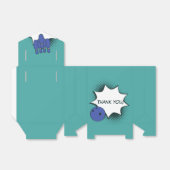 Vielen Dank! Blaue Bowling Birthday Party Geschenkschachtel (Ungefaltet)