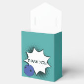 Vielen Dank! Blaue Bowling Birthday Party Geschenkschachtel (Geöffnet)