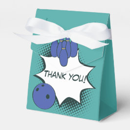 Vielen Dank! Blaue Bowling Birthday Party Geschenkschachtel
