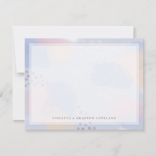 Vielen Dank Blue Abstrakt Art Dankeskarte (Vorderseite)