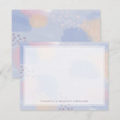 Vielen Dank Blue Abstrakt Art Dankeskarte (Vorne/Hinten)