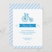 Vielen Dank Blue Baby Duschkarte Einladung (Vorne/Hinten)