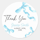 Vielen Dank, Blue Bow Sticker (Vorderseite)