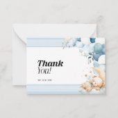 Vielen Dank Blue Boy Baby Duschkarten Mitteilungskarte (Vorderseite)