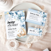 Vielen Dank Blue Boy Baby Duschkarten Mitteilungskarte