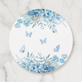 Vielen Dank Blue Floral Baby Dusche Geschenkanhänger (Rückseite)