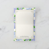 Vielen Dank, Blue Hydrangea Lace Floral Formal Dankeskarte (Innenseite)