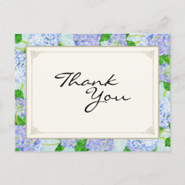Vielen Dank, Blue Hydrangea Lace Floral Formal Postkarte