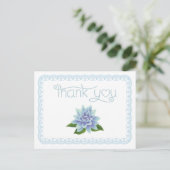 Vielen Dank Blue Lotus Blume Lace Postcard Postkarte (Stehend Vorderseite)