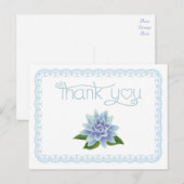 Vielen Dank Blue Lotus Blume Lace Postcard Postkarte (Vorne/Hinten)